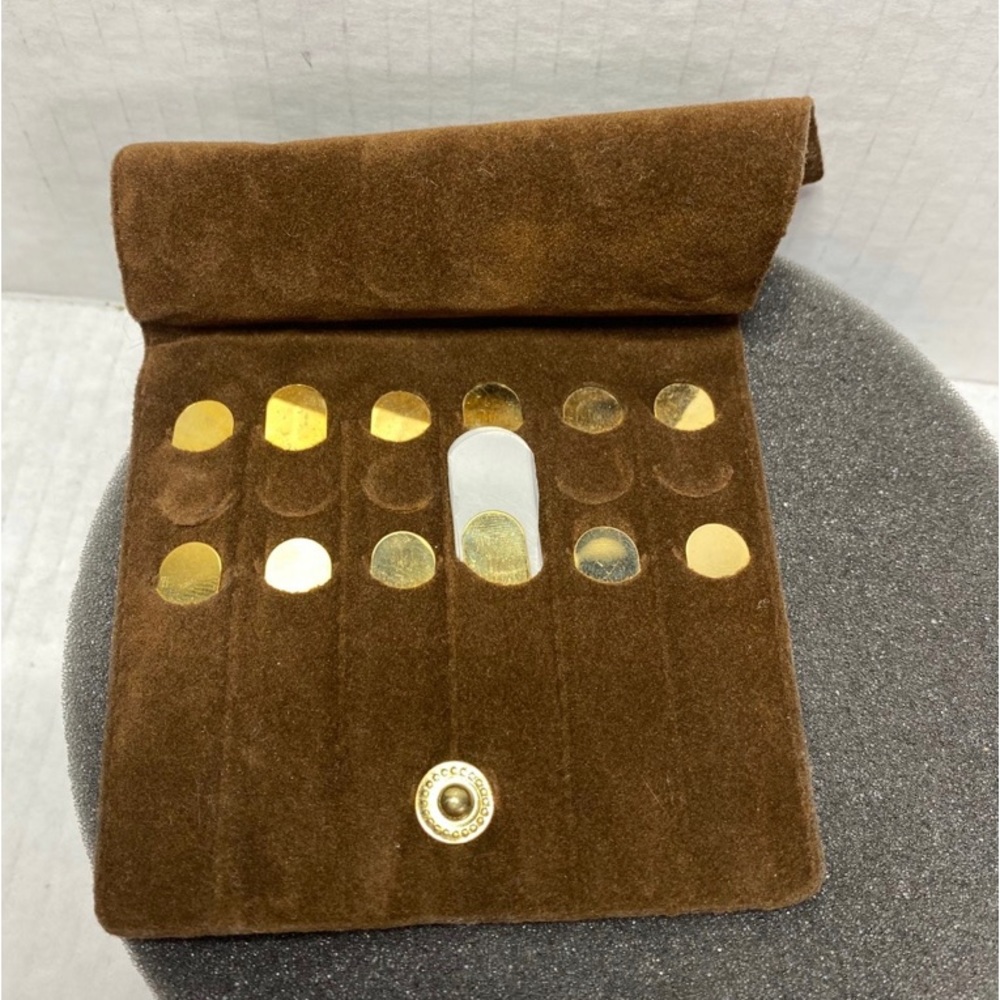 Vintage Brass Shirt Collar Stays - Set of 12